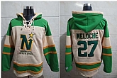 Dallas Stars 27 Meloche Cream All Stitched Pullover Hoodie,baseball caps,new era cap wholesale,wholesale hats